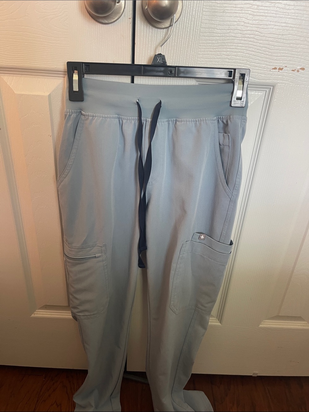 FIGS High wasted Yola Skinny Scrub Pants - Dusty Blue